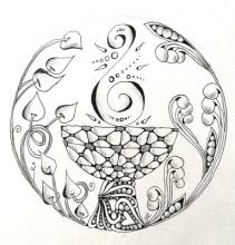 Zentangle Chalice created by Rev. Dr. Cynthia L. Landrum, 2026